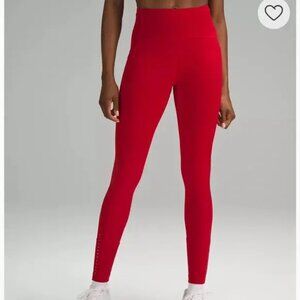 Lululemon Womens High-Rise 28" Running Tights Size 20 (Dark Red)